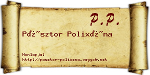 Pásztor Polixéna névjegykártya